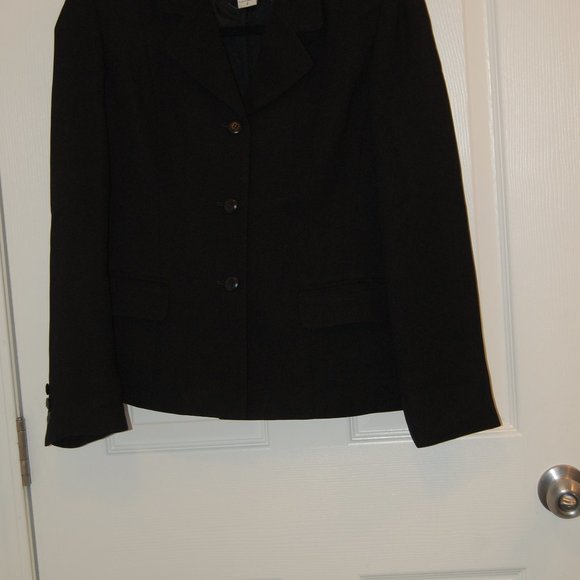 Collectables Petite Sophisticates Lined Women's 3 Button Black Jacket Size 4 - Picture 3 of 13